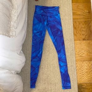 Blue Patterned Lulu Lemon Leggings